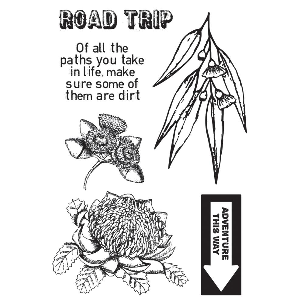 Kaiser Craft Clear Stamps - ROAD TRIP Acrylic 6" X 4" Stamp