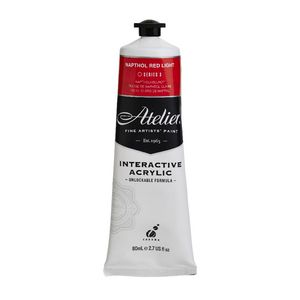 Atelier Interactive Artists Acrylic Paint 80ml- NAPTHOL RED LIGHT Series 3