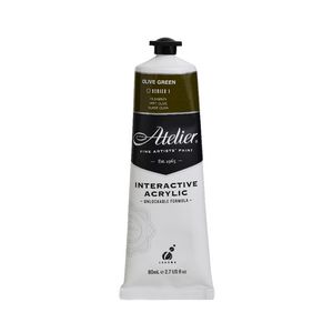 Atelier Interactive Artists Acrylic Paint 80ml- OLIVE GREEN Series 1