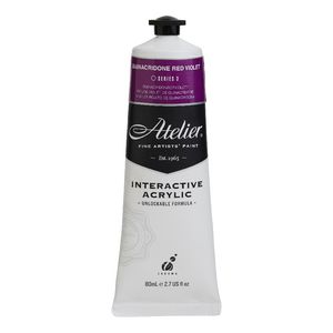 Atelier Interactive Artists Acrylic Paint 80ml- QUINACRIDONE RED VIOLET Series 3
