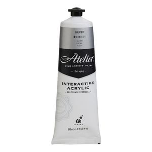 Atelier Interactive Artists Acrylic Paint 80ml- SILVER Series 4
